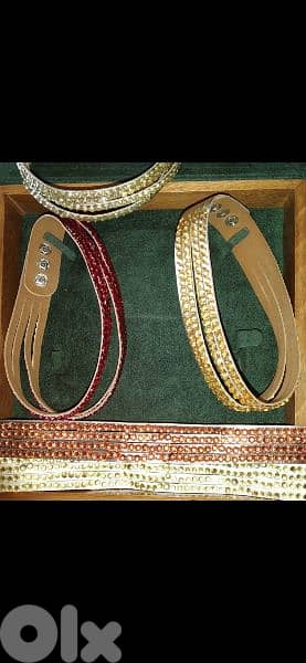 strass choker  red white silver brown  2= 15$ 1