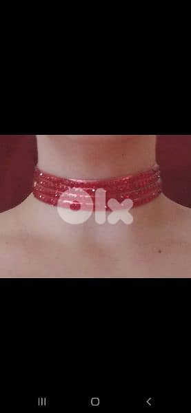 strass choker  red white silver brown  2= 15$ 4