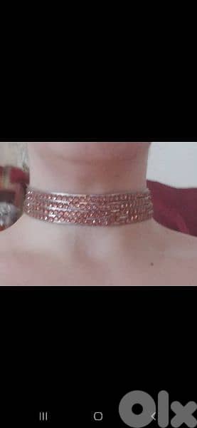 strass choker  red white silver brown  2= 15$ 8