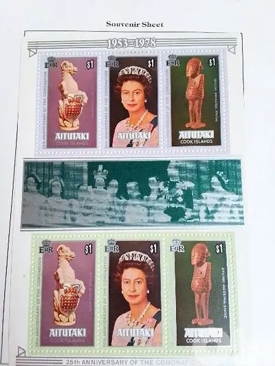 Queen Elizabeth II stamps block Lot# GB-15 طوابع الملكة