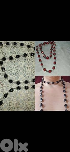 necklace vintage long necklace available red/black 0
