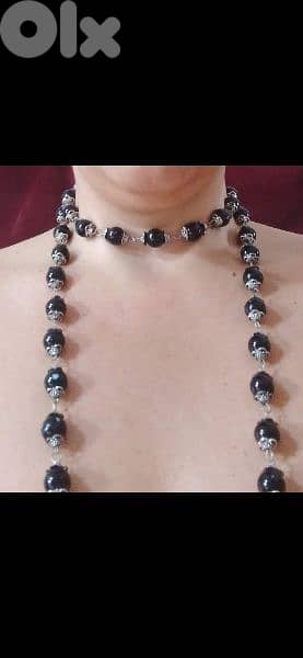 necklace vintage long necklace available red/black 1