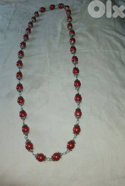 necklace vintage long necklace available red/black 3