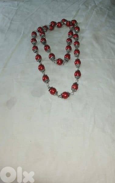 necklace vintage long necklace available red/black 4