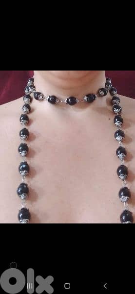 necklace vintage long necklace available red/black 6