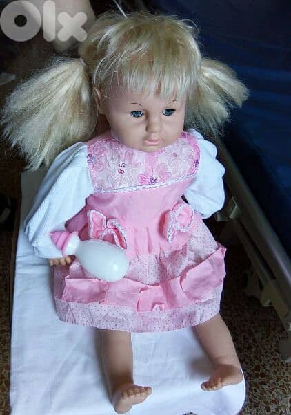 BABY BIG GIRL 52Cm Stuffed Still Good doll+Talking disc, no batteries 1