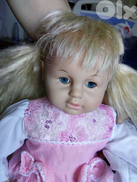 BABY BIG GIRL 52Cm Stuffed Still Good doll+Talking disc, no batteries 0
