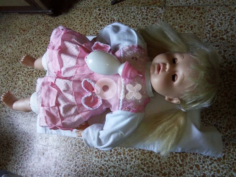 BABY BIG GIRL 52Cm Stuffed Still Good doll+Talking disc, no batteries 3