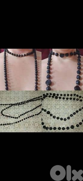 necklace 2 models necklace beads black 0