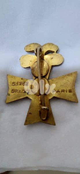 Crusader Knight Templars  Memorial Bronze pin minted in Paris 1262 1