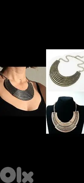 necklace vintage egyptian princess necklace copper tone