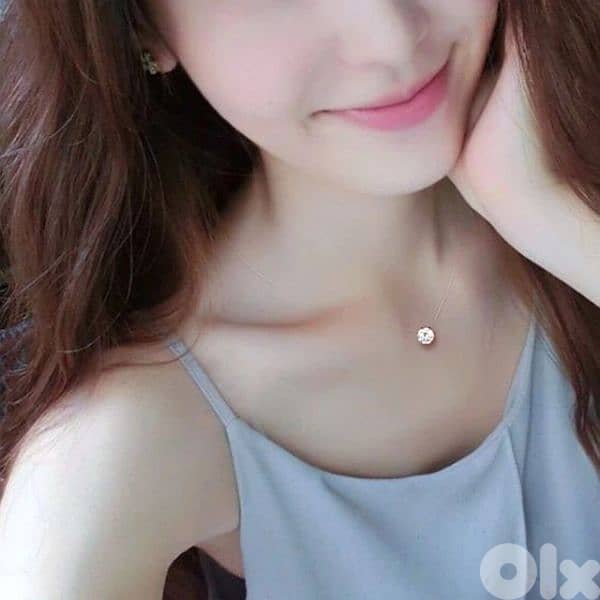 necklace invisible necklace with big stone zirkone 7