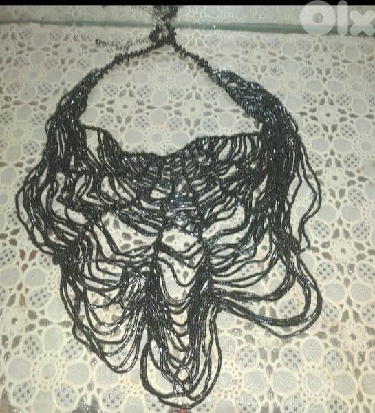 vintage black sparkly sequins spider web 6