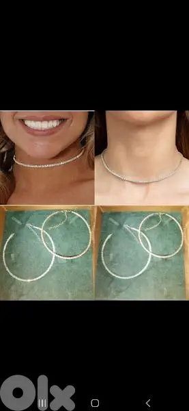 necklace one line necklace zirkon gold or silver tone necklace one line necklace zirkon gold or silver tone