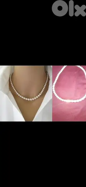 necklace vintage white pearl choker