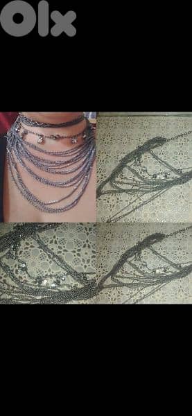necklace sanessel taba2at 3a2ed ma3 strass 0