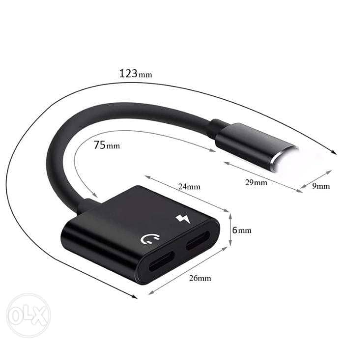 Audio Adapter 2 in 1 charging Earphone Cable For iPhone 11 x 7 8 plus 1