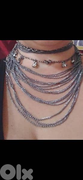 necklace sanessel taba2at 3a2ed ma3 strass 7