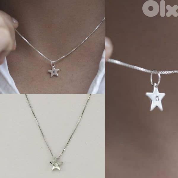 necklace star pendant 925 silver 5grams 0