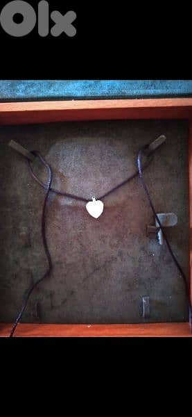necklace heart shape crystal pendant on satin 6