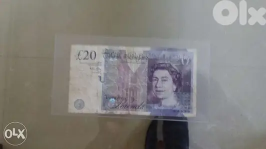 Bank of England 20 Pounds Sterling Memorial Adam Smith Torn on mid