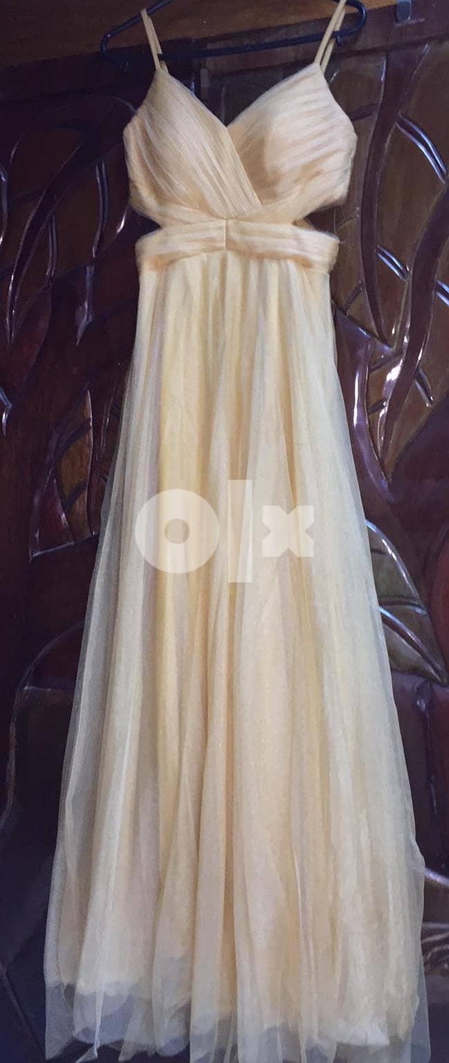 Yellow evening dress 0
