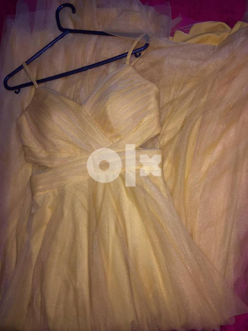 Yellow evening dress 3