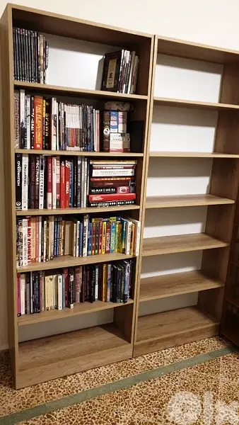 2 bookshelves