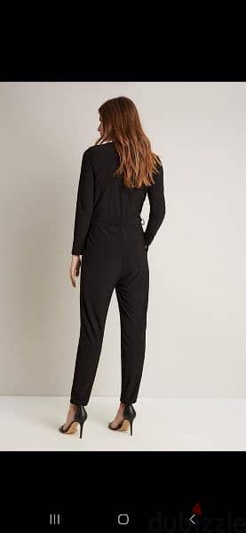 jumpsuit black long sleeve tie front m to xxL terke 3