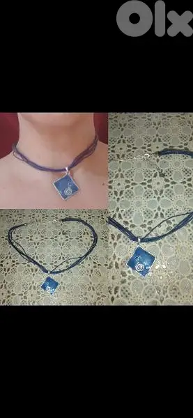 necklace royal blue necklace