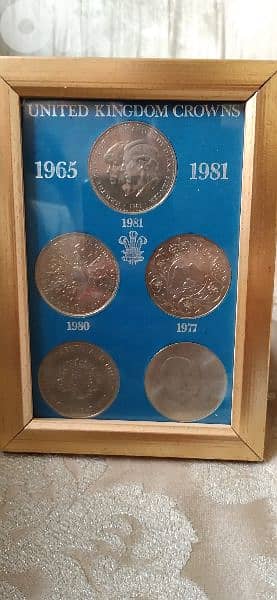 United Kingdom Crown Set Memorial Coins 1965 to 1981 0