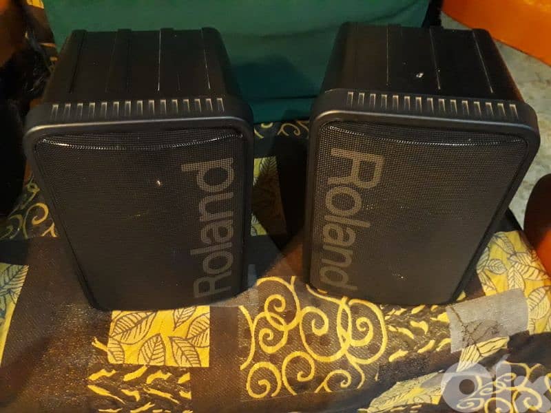 Pair of ROLAND passive speakers MS50 4ohms 100W for studio still new 2