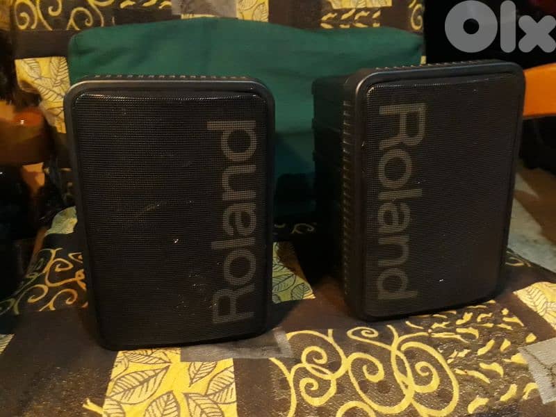 Pair of ROLAND passive speakers MS50 4ohms 100W for studio still new 7