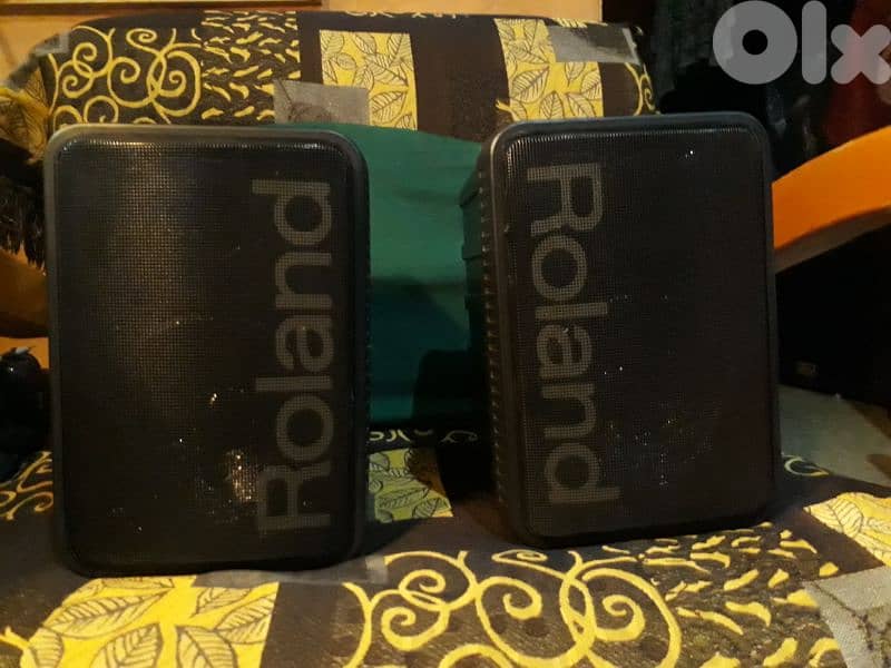 Pair of ROLAND passive speakers MS50 4ohms 100W for studio still new 8