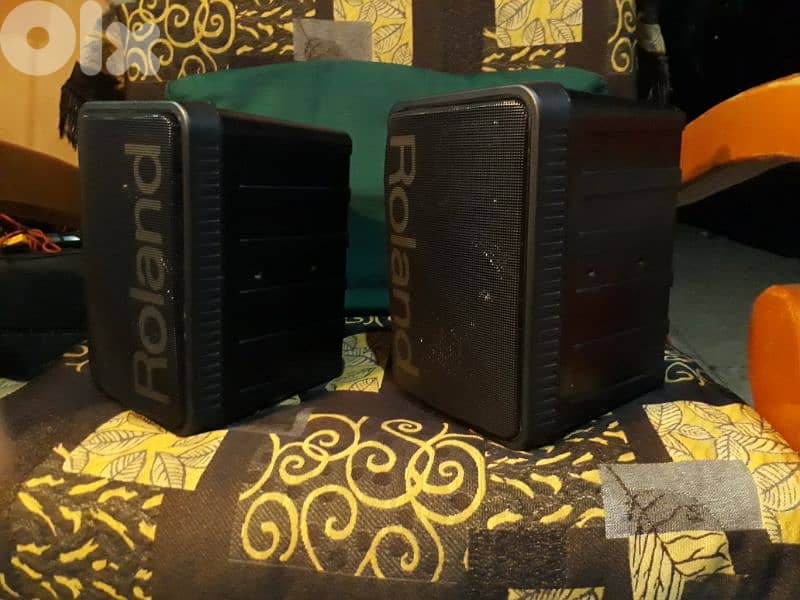 Pair of ROLAND passive speakers MS50 4ohms 100W for studio still new 10