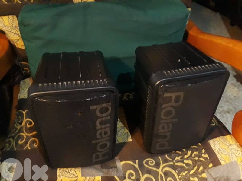 Pair of ROLAND passive speakers MS50 4ohms 100W for studio still new 11