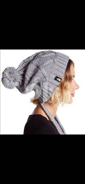 grey wool hat withover ears. 1