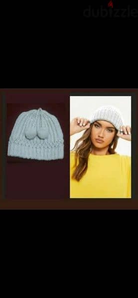 wool hat beige with shiny colour 0