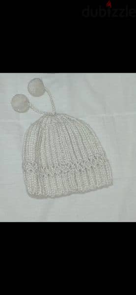 wool hat beige with shiny colour 1