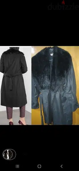 trenchcoat big fur collar m to xxxL trenchcoat big fur collar m to xxxL