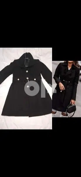 black coat big silver buttons s to xxL turkey