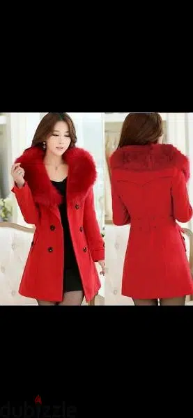 red coat removable fur s to xxL red coat removable fur s to xxL