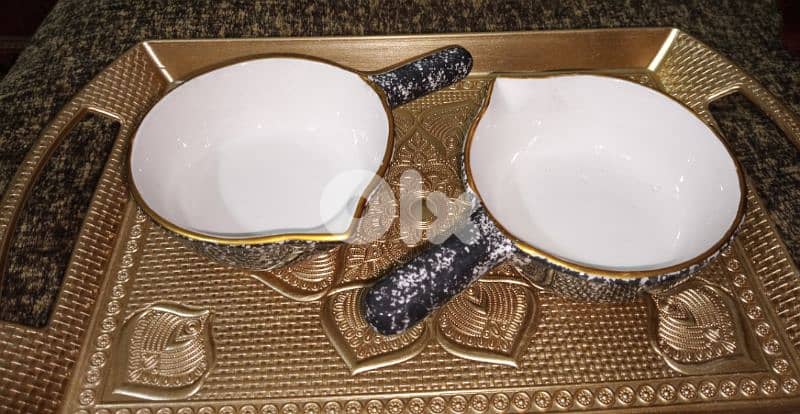 elegant sauce porcelain plates with handle 2