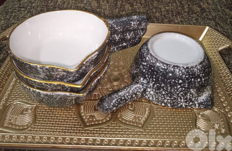 elegant sauce porcelain plates with handle 4