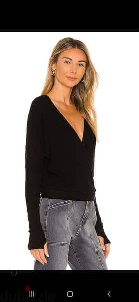 top souf ne3em terke wrap top black s to xxL 1