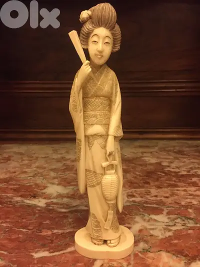 beautiful japanese meij era staue signed by artist