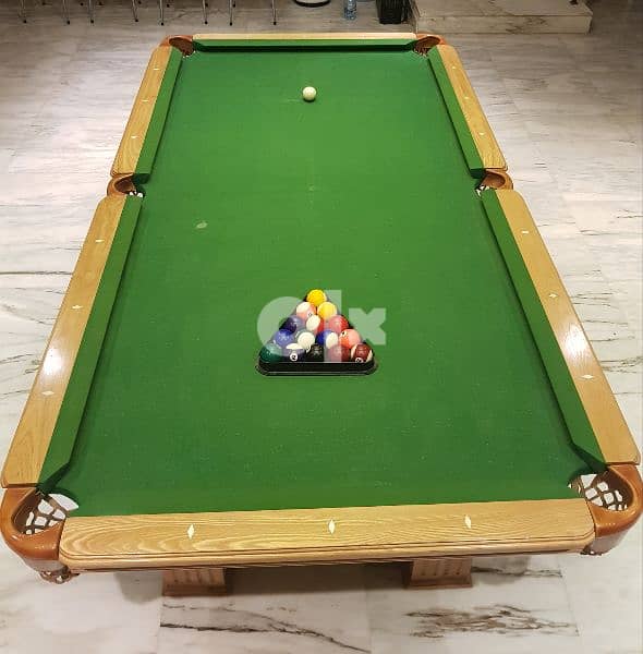 Premium Handmade Solid Oak Billiard Table – Excellent Condition 0