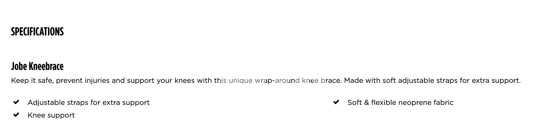 Jobe Kneebrace Injuries Gym Sports Knee Support 1
