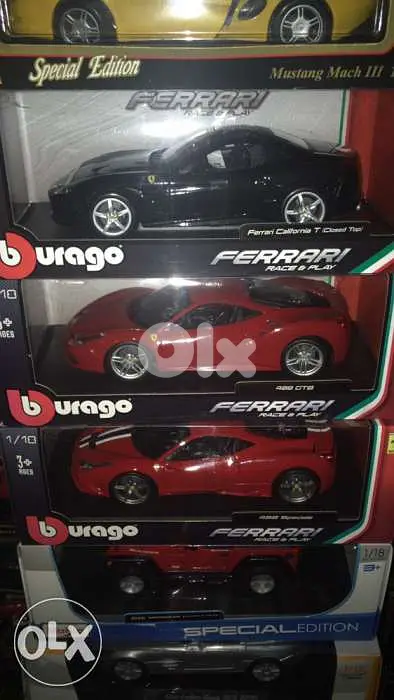 each diecast car ferrari 1/18 california - 488 - la ferrari 1/18 scale