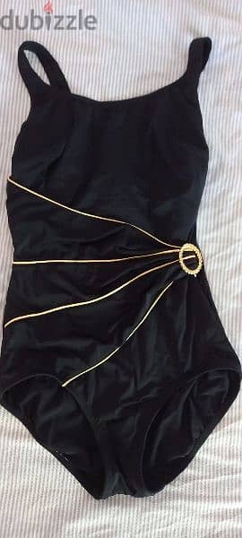 black and gold one piece swimsuit 0